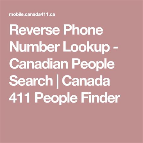 reverse phone lookup bc|411 Reverse Phone Number Lookup Canada .